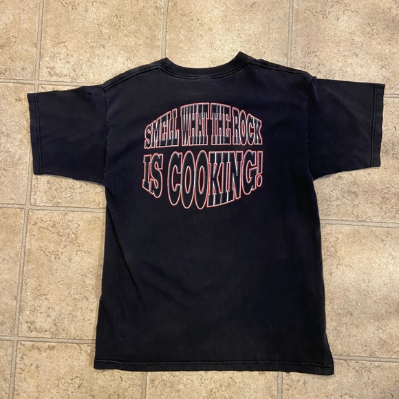 Vintage 1998 The Rock Cartoon WWF Wrestling Tee Shirt - Picture 2 of 5